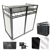 Two Tier Portable Adjustable Aluminum DJ Facade Booth Replacement Scrims